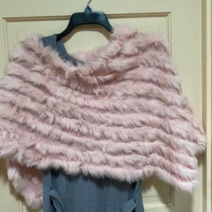 Soft Baby Pink Wrap PONCHO T-I-M-I-N-G Scarf S/P
